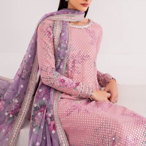 EMBROIDERED CHIFFON SUIT